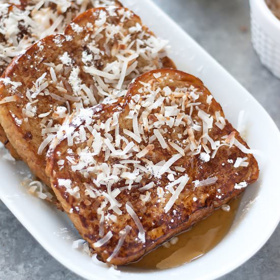 Dairy Free Coquito French Toast
