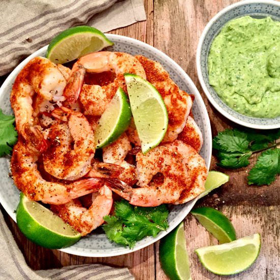 Shrimp with Avocado Dipping Sauce