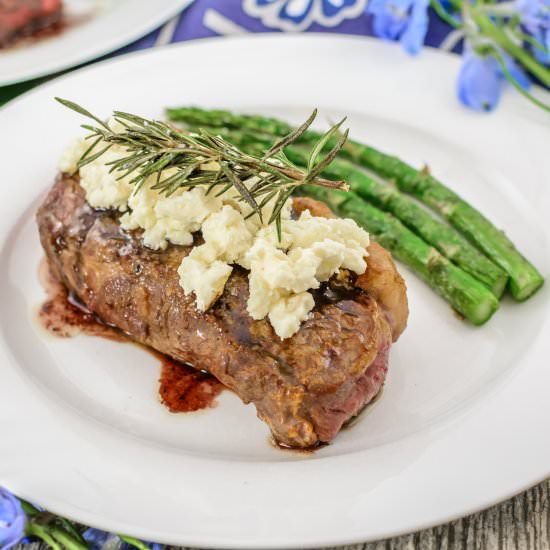 Sirloin Strip with Blue Cheese