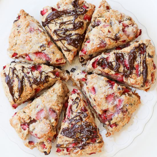 Strawberry Chocolate Vegan Scones