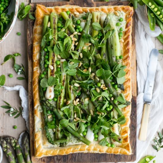 Charred Asparagus Tart