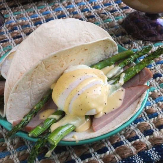 Eggs Benedict Breakfast Tacos