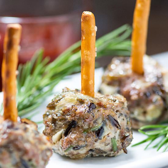 Blue Cheese Wild Rice Mini Meatball
