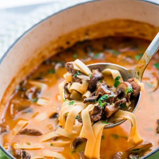 Beef Stroganoff Soup