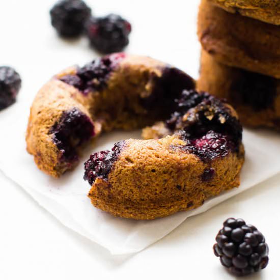 White Chocolate Blackberry Donuts