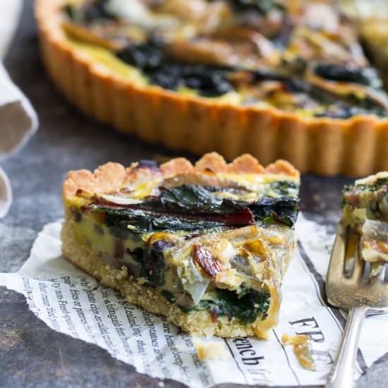 Savory Tart with Red Chard