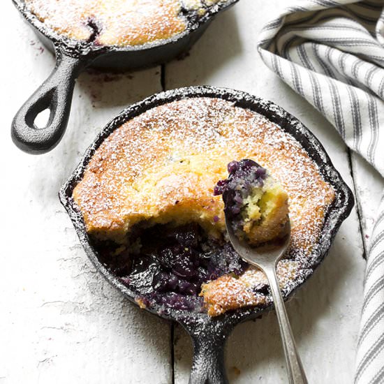 Blueberry Lemon Pudding Cakes
