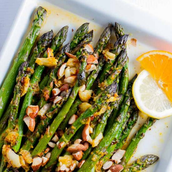 Charred Asparagus with Warm Citrus