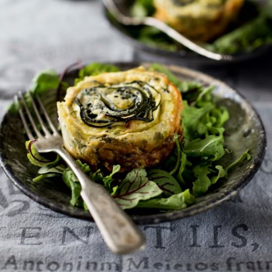 Savory Zucchini Cheesecakes