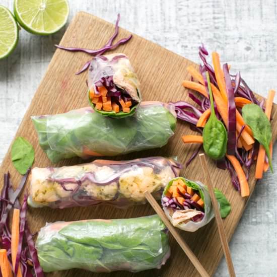 Vietnamese Salmon Summer Rolls