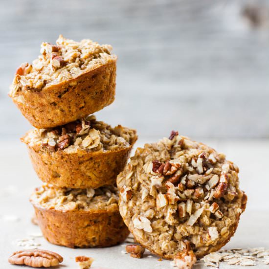 Banana & PB Baked Oatmeal Cups