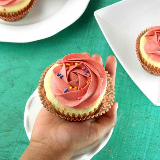Vanilla Funfetti Cupcakes with WCBC