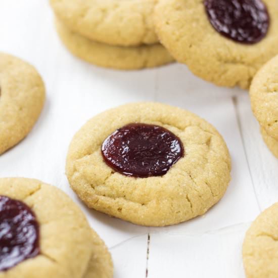 Peanut Butter/Jelly Thumbprints