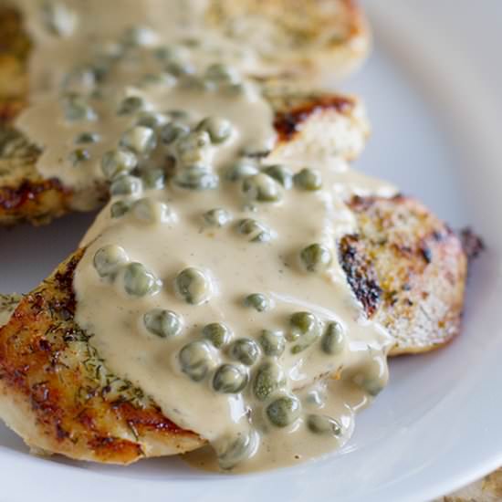 Chicken in Caper Cream Sauce