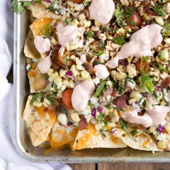 Mexican Street Corn Bacon Nachos