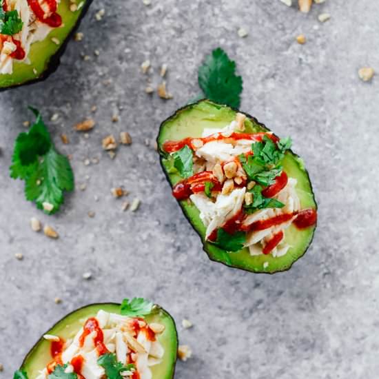 Sriracha Tuna Stuffed Avocado