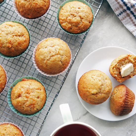 Easy Carrot Pineapple Muffins