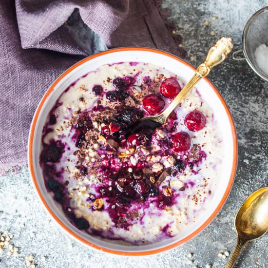 Vegan Sour Cherry Overnight Oats