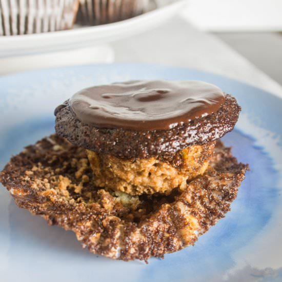 Peanut Butter Black Bottom Cupcakes