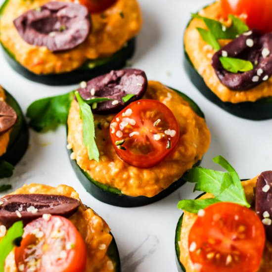 Cucumber Hummus Bites (V & GF)