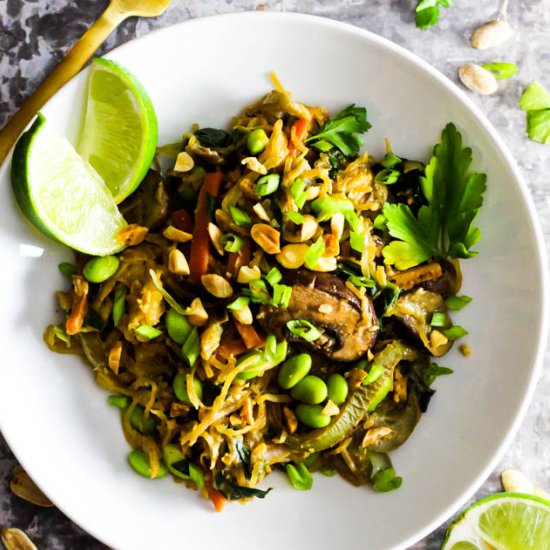 Spaghetti Squash Peanut Stir Fry