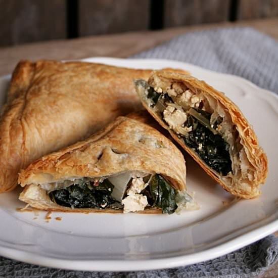 Chard Pockets with Tofu Feta