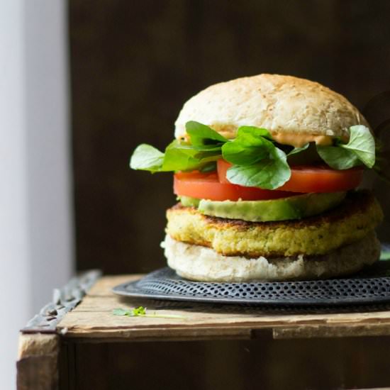Chickpea & Watercress Burgers