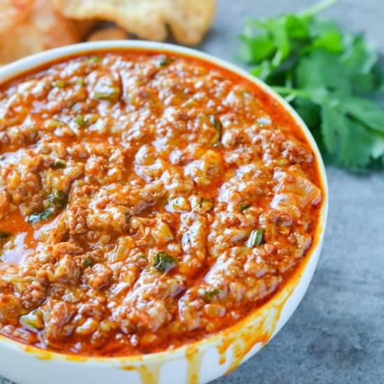 Keto Cheesy Chorizo Dip