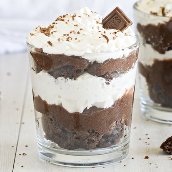 Double Chocolate Brownie Parfaits