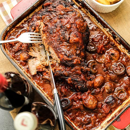 Slow-Roasted Lamb Leg