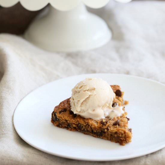 peanut Butter Chickpea Cookie Pie