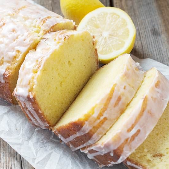 Glazed Lemon Pound Cake Loaf