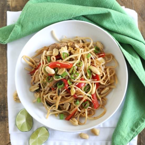 Healthy Pad Thai with Chicken
