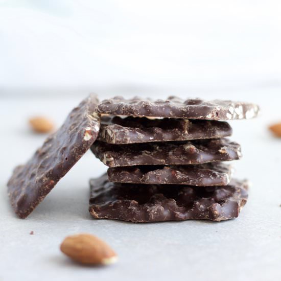 Salted Almond Dark Chocolate Bark