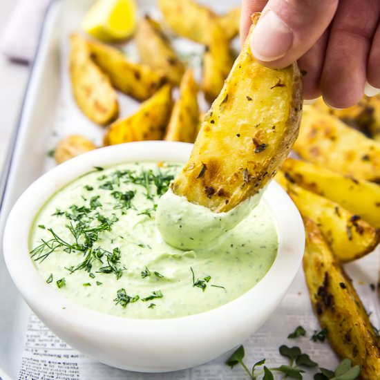 Baked Greek Potato Wedges
