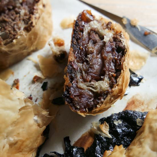 Savory Cranberry & Venison Strudel