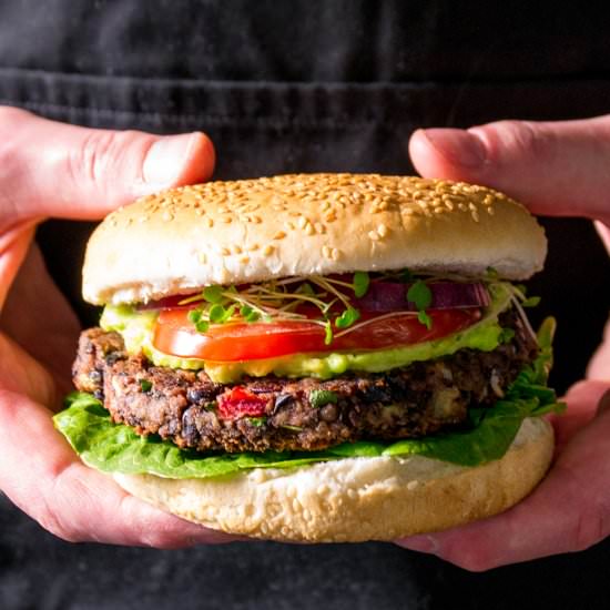 BBQ Black Bean & Jalapeño Burger