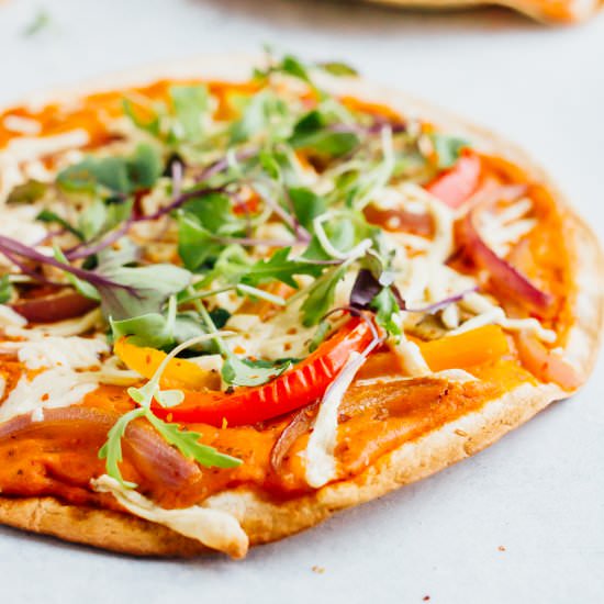 Vegan Tortilla Pizza