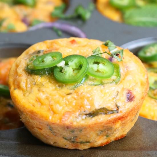 Baked Egg & Tandoori Chicken Cups