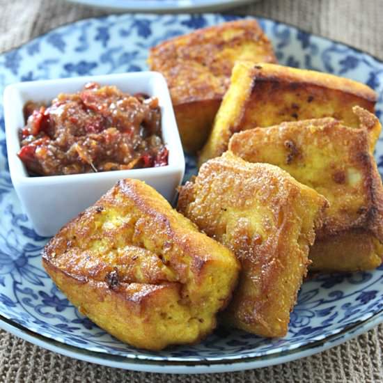 Turmeric and Spiced Fried Tofu