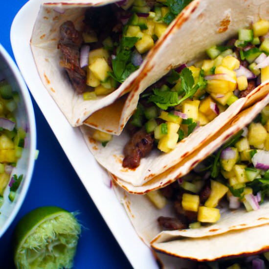Chicken Tacos w/ Pineapple Salsa