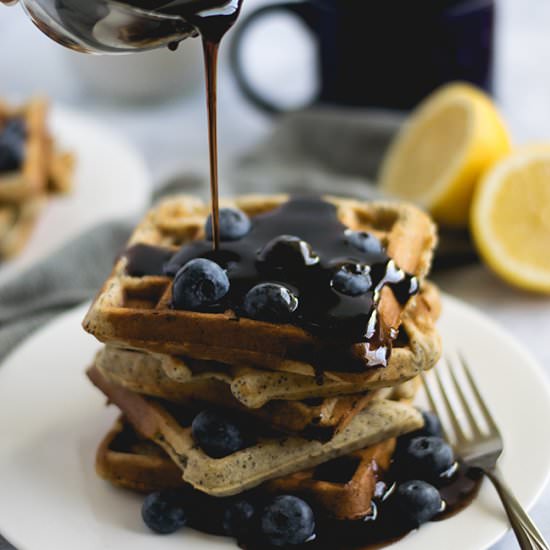 Lemon Poppy Seed Waffles