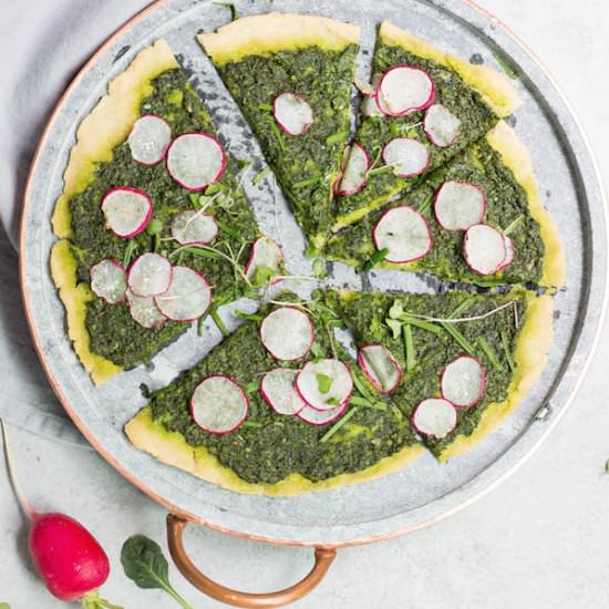 Paleo Spring Pesto Flatbread