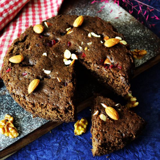 Eggless Microwave cake