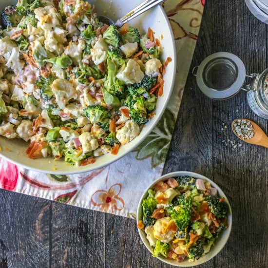 Low Carb Loaded Broccoli Salad