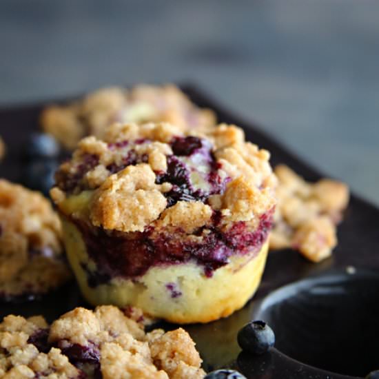 Best Blueberry Streusel Muffins