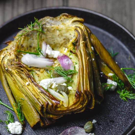 Mediterranean Roasted Artichoke