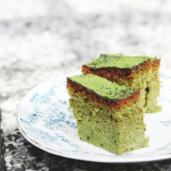 Matcha japanese cheesecake
