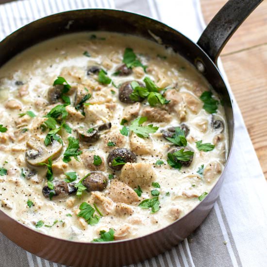 Creamy Mushroom Chicken Stew