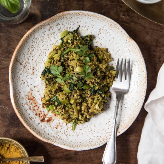 Spiced Quinoa and Greens